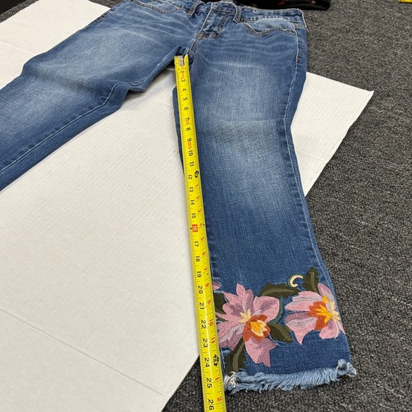 Floral Embroidered Blue Jeans (Aeropostale) Size 2 - Picture 10 of 10